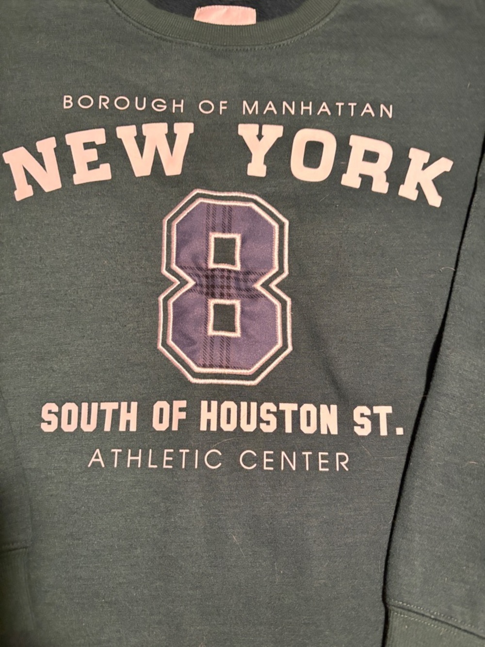 New York Graphic Crewneck Sweatshirt in Forest Green - Picture 2 of 4